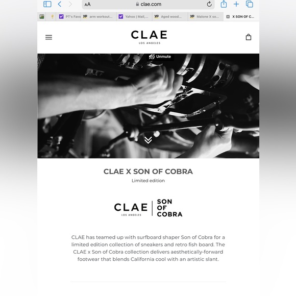 CLAE MALONE - SON OF COBRA X MARBLE-INSPIRED SNEAKER COLLAB, Size 7 - Picture 2 of 11